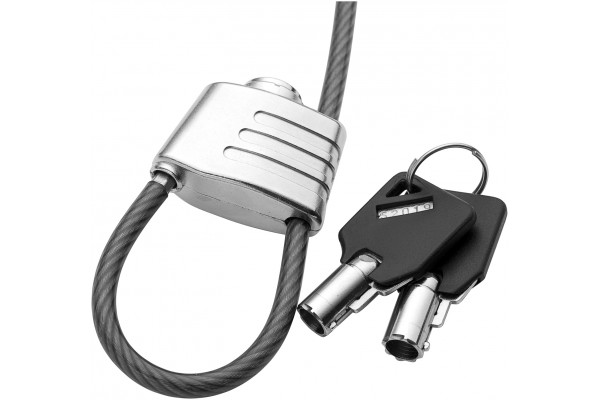 Antivol Universel Ordinateur Portable – Tête Ajustable Noble Wedge, Nano, K-Lock – Câble 2m Acier